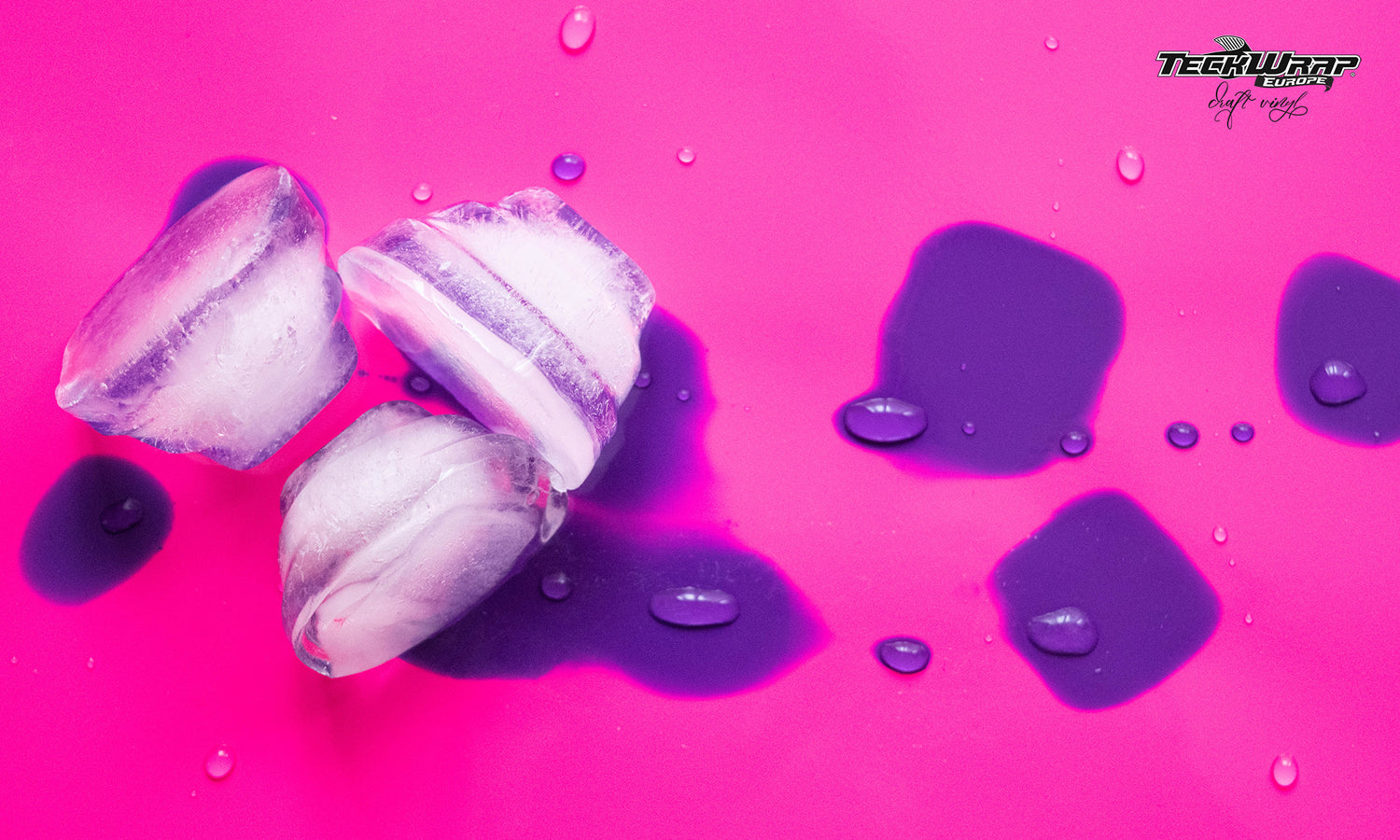 Autocolant colorat care isi schimba culoarea in functie de temperatura. Autocolant roz - mov