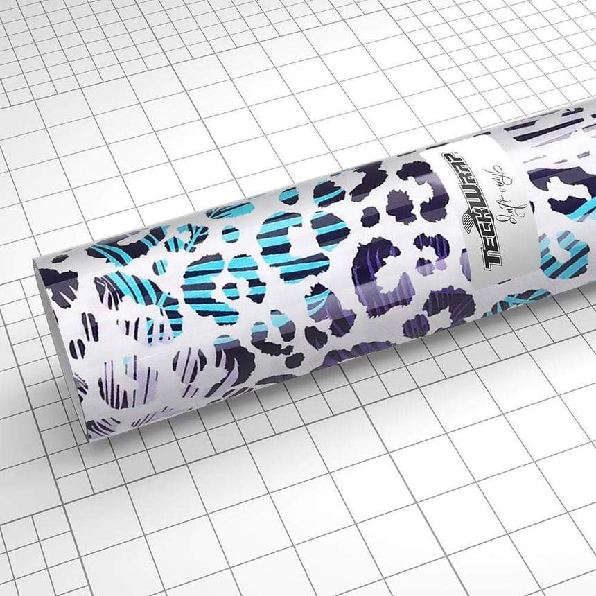 Autocolant animal print leopard alb