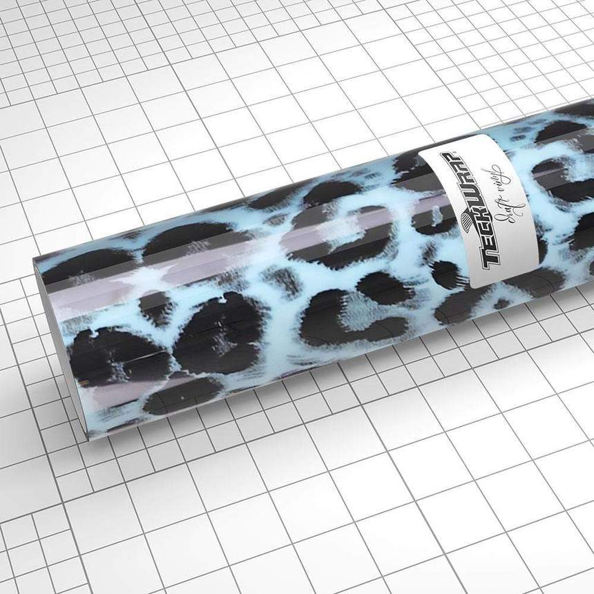 Autocolant animal print leopard albastru