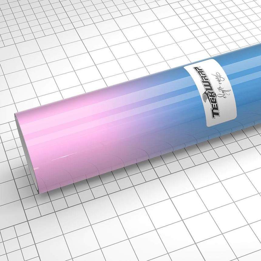 Autocolant transfer termic pastelat albastru
