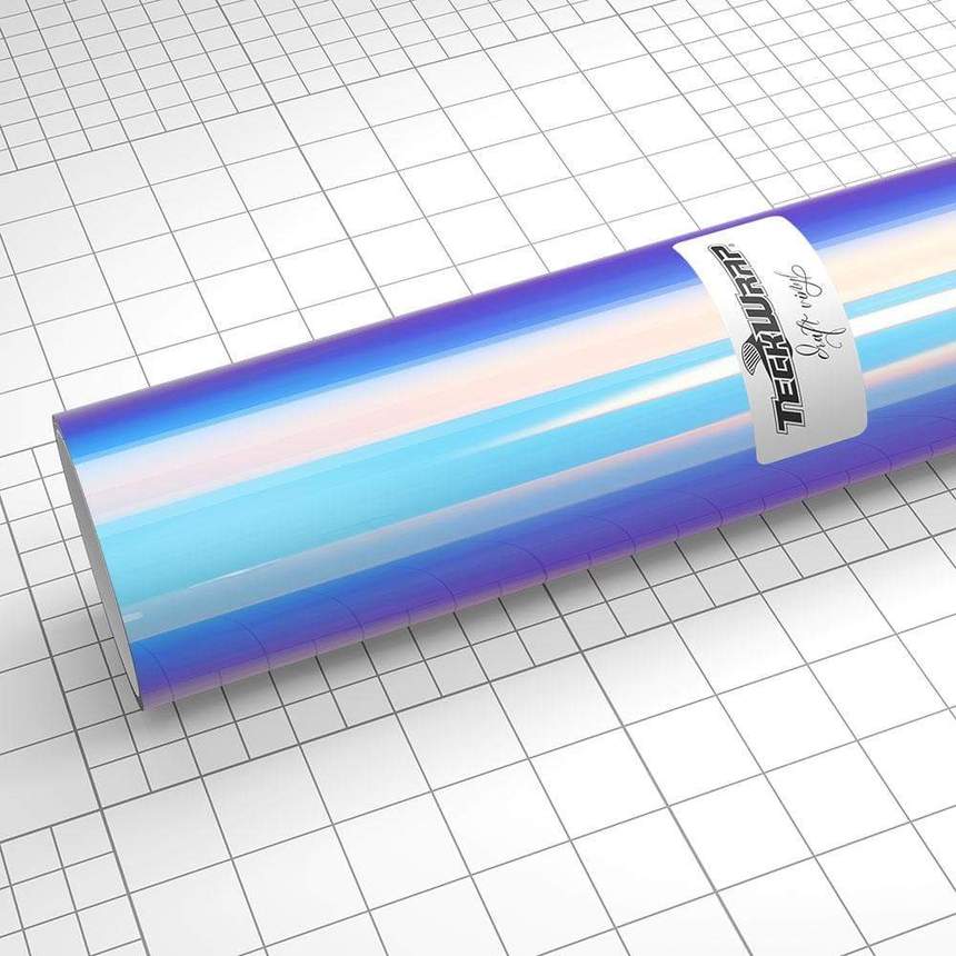 Autocolant termic holografic opal alb