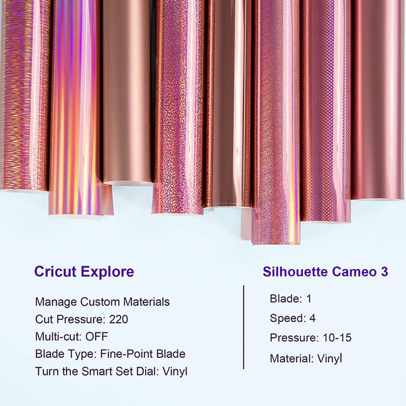 Pachet rose gold cricut explore si silhouette cameo 3 setari cutter plotter