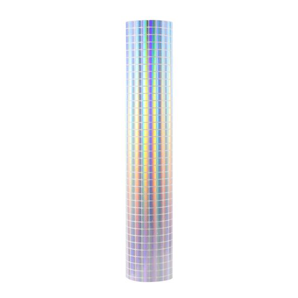 Autocolant transparent cu model de patratele holografice