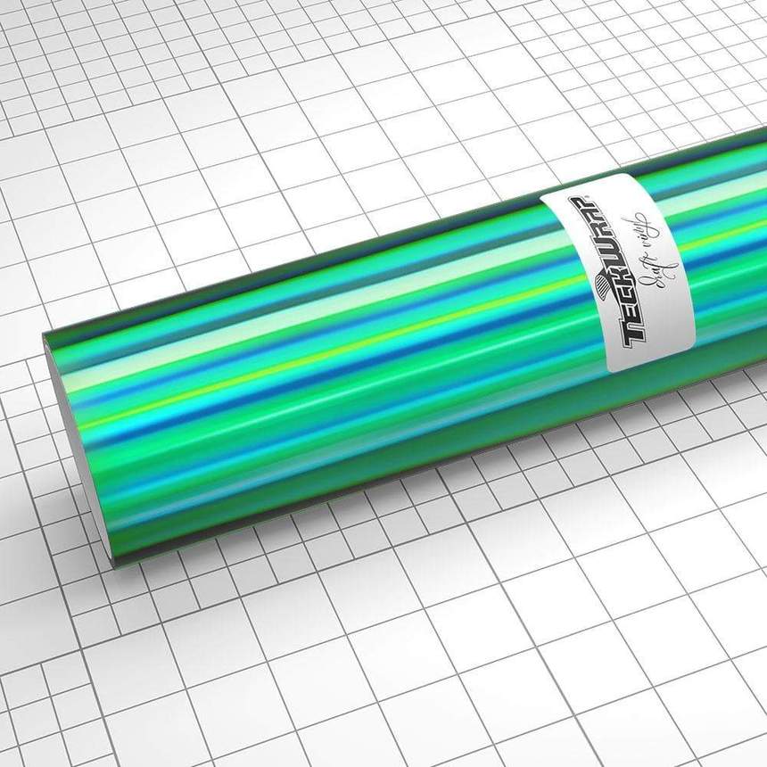 Autocolant holografic verde emerald