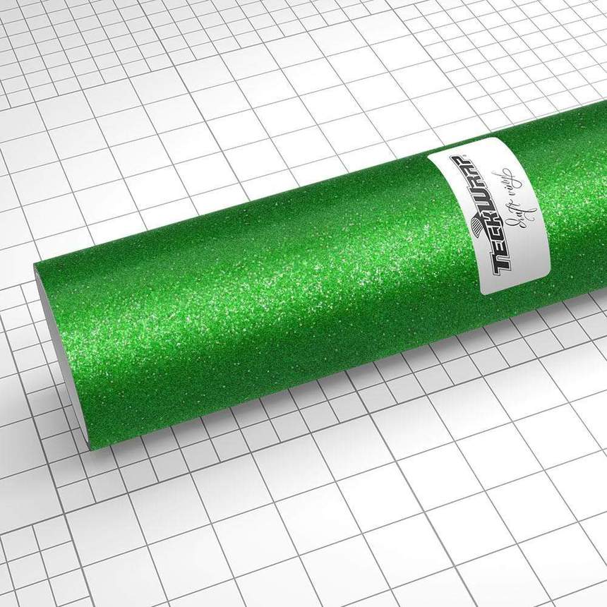 Autocolant cu sclipici verde