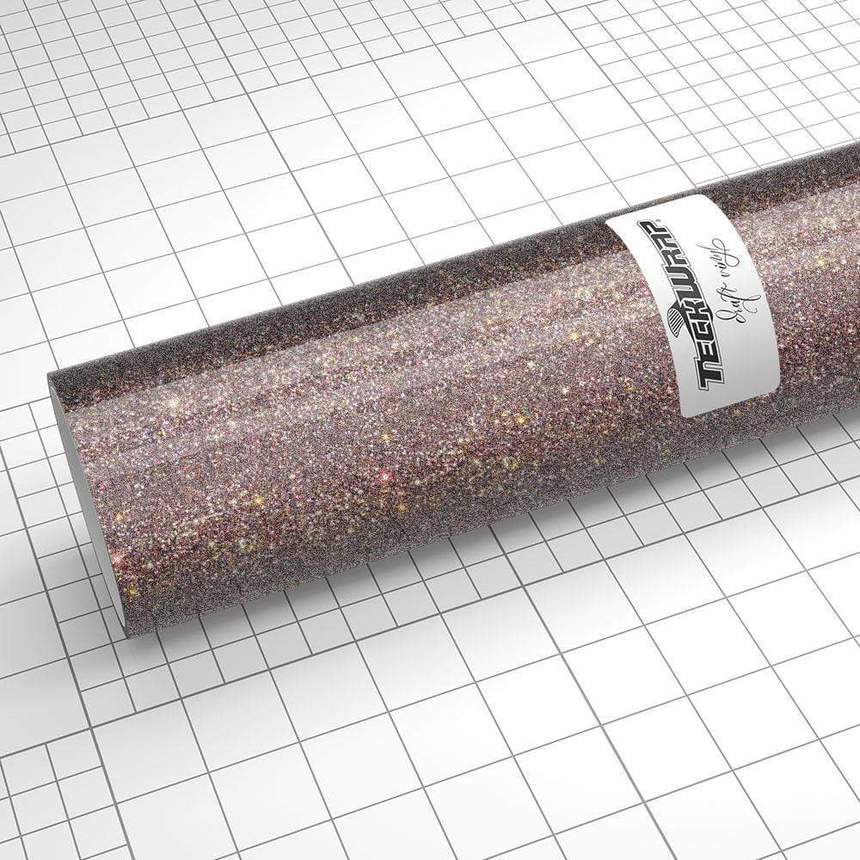 Autocolant termic cu sclipici rose gold