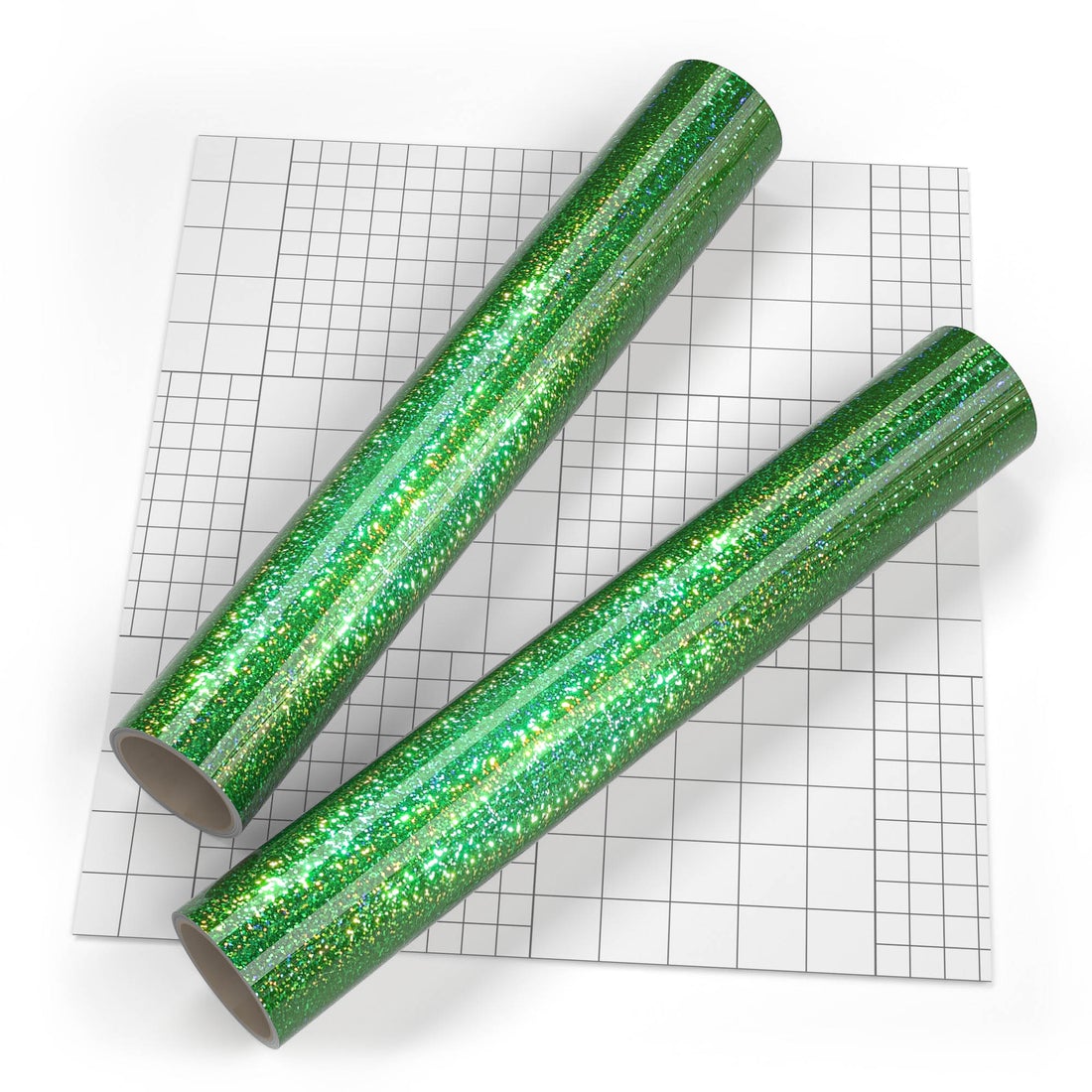 Autocolant termic cu paiete verde