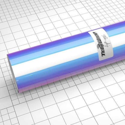 Autocolant holografic opal clasic cu reflexii albastre